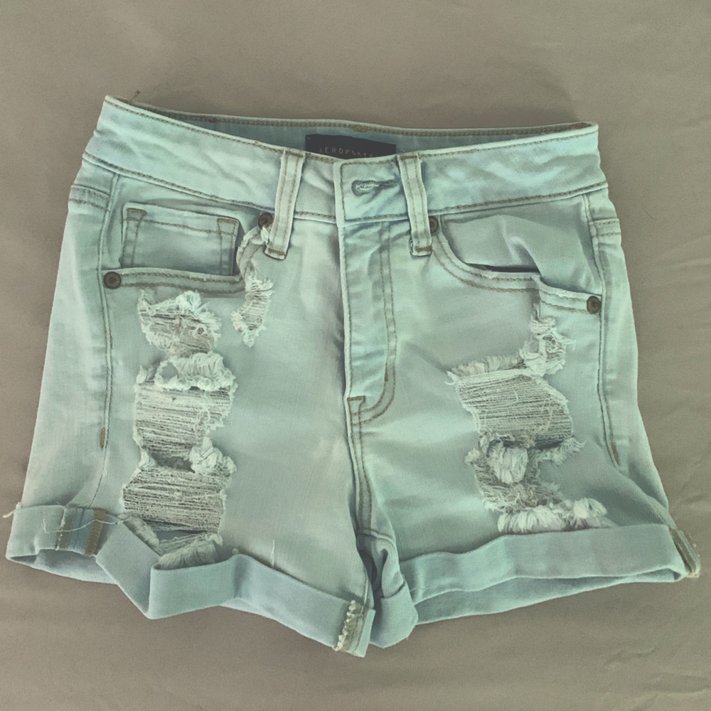 Aeropostale Size 0 Faded Jean Shorts